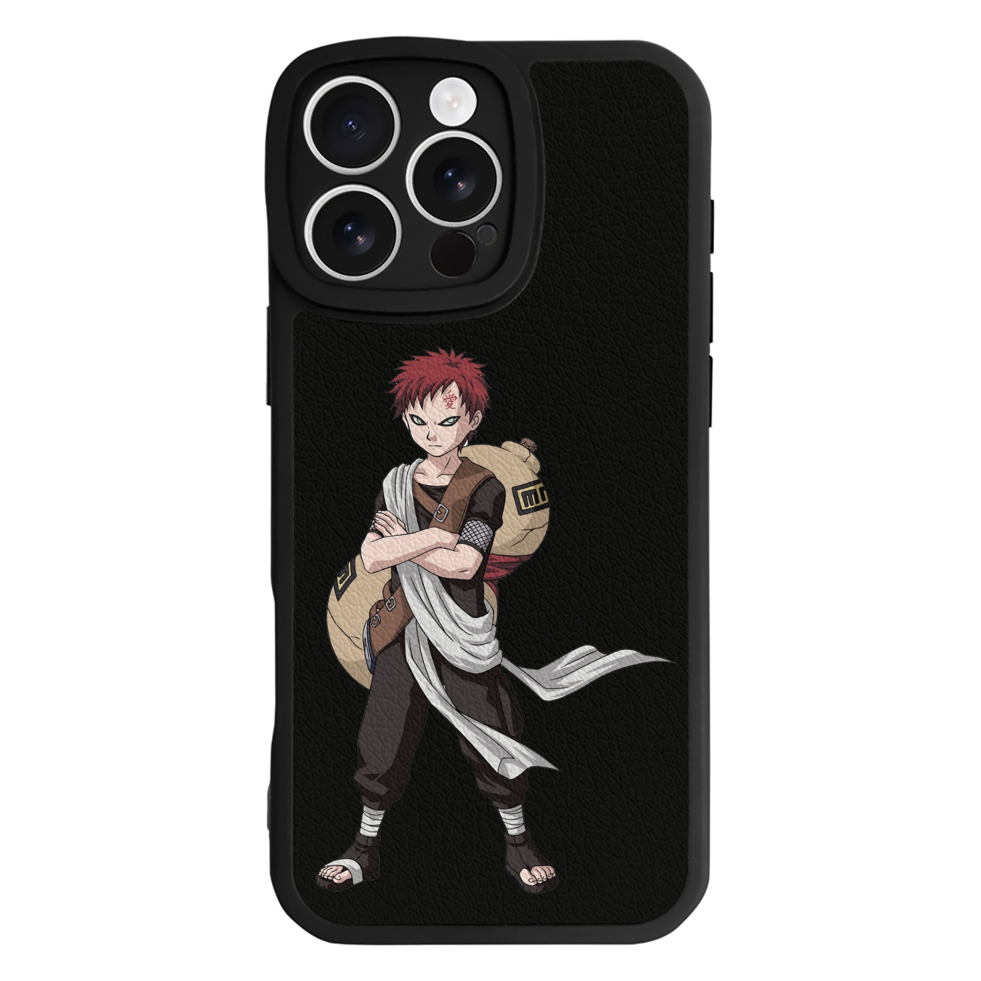 （画像用） NARUTO -ナルト- ガアラ Gaara 【iPhone 16シリーズ対応】シリコンスマホケース（レザー調） 材質：シリコン